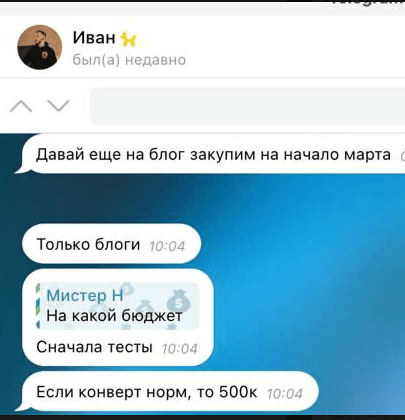 Закупы/посевы в админском рынке блогов.